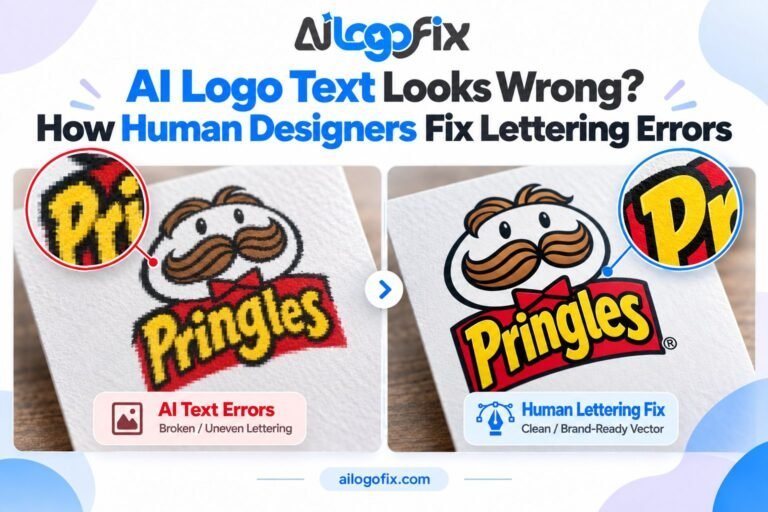 AI Logo Text Looks Wrong? How Human Designers Fix Lettering Errors