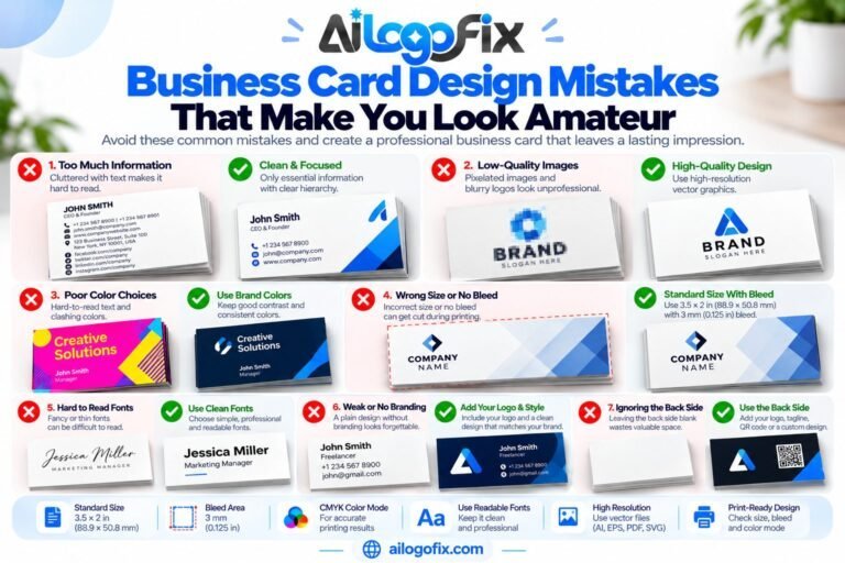 Business Card Design Mistakes That Make You Look Amateur