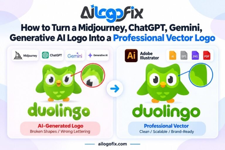 How to Turn a Midjourney, ChatGPT, Gemini, or Generative AI Logo Into a Professional Vector Logo