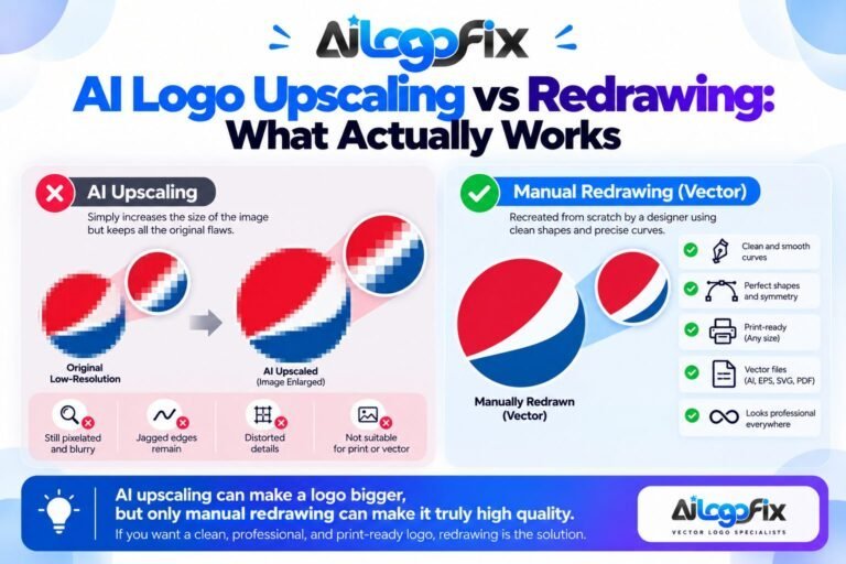 AI Logo Upscaling vs Redrawing: What Actually Works