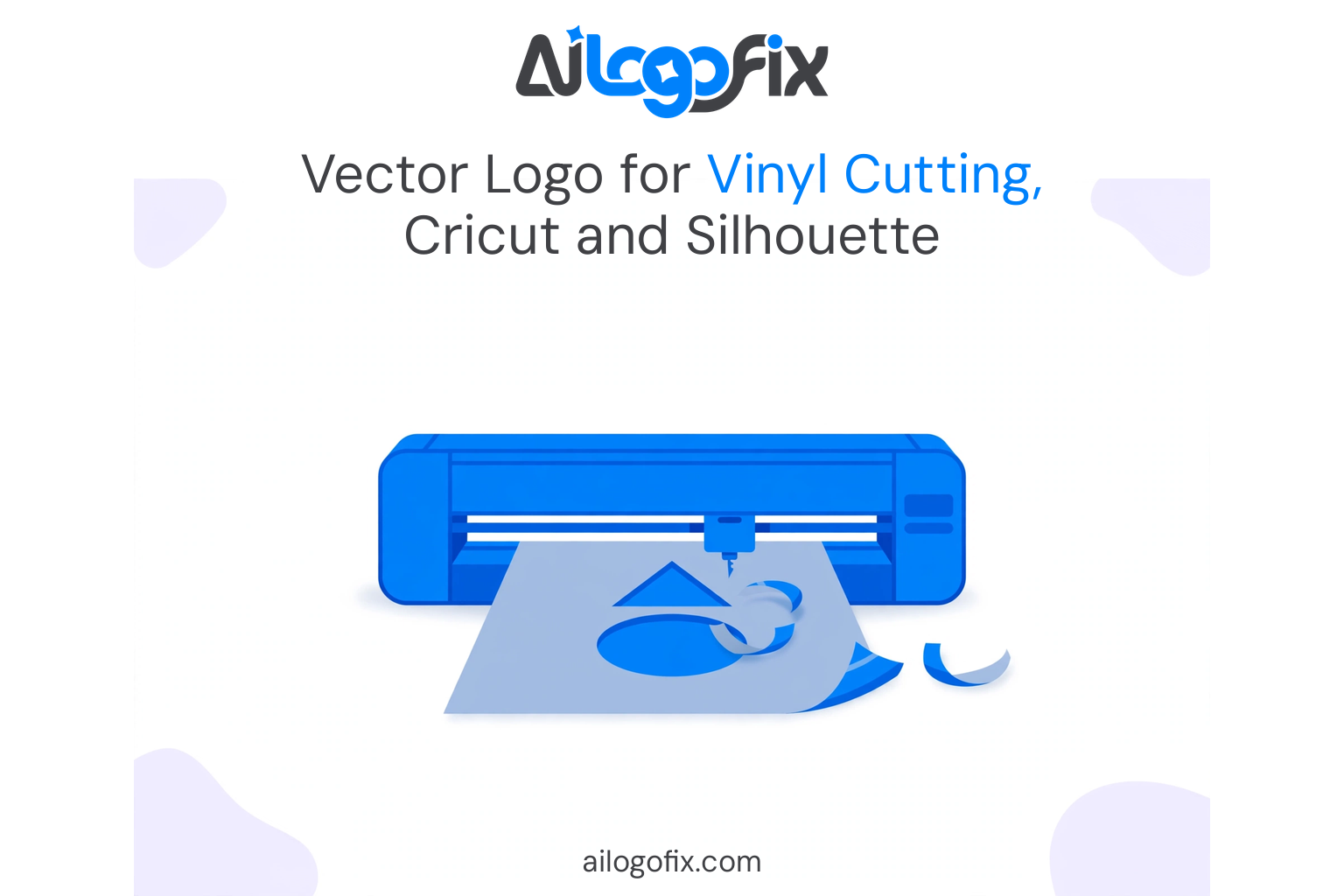 Finished vinyl decal cut from a vector logo for vinyl cutting file