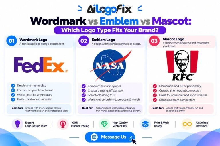 Wordmark vs Emblem vs Mascot: Which Logo Type Fits Your Brand?