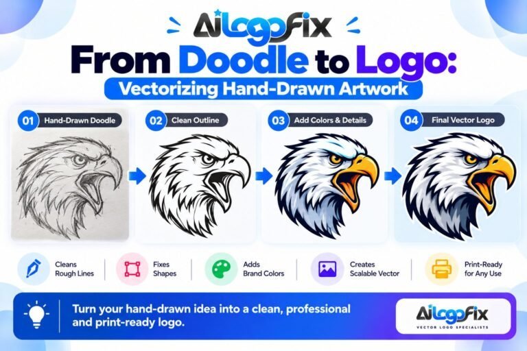 From Doodle to Logo: Vectorizing Hand-Drawn Artwork