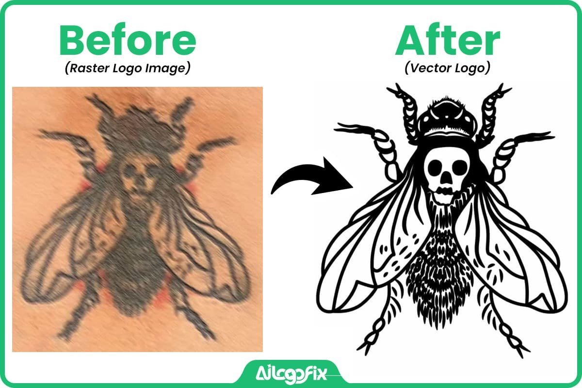 Blurry raster logo professionally redrawn into a high-quality vector file